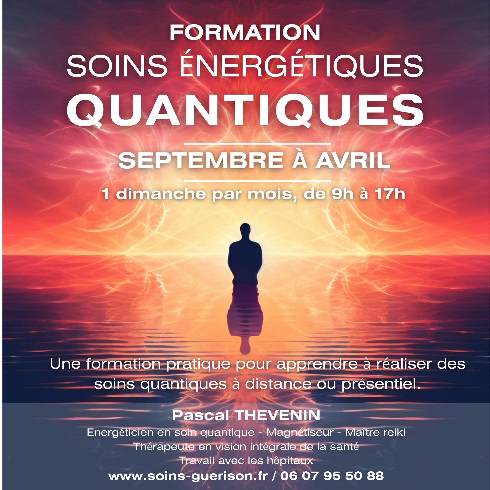 Formation soins quantiques à Nantes de septembre à avril, avec apprentissage des soins quantiques à distance et en présentiel